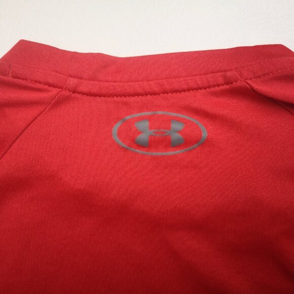 Under Armour The Tech Tee Ladies Size Medium Red Short Sleeves T-shirt - Picture 9 of 12